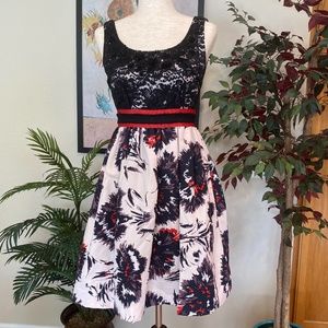 Anthropologie Floral, Lace and Sequin Dress. EUC.